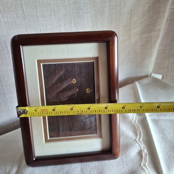 Dark Wood Rounded Edge Photo Frame w/ Matte - Picture 9 of 10